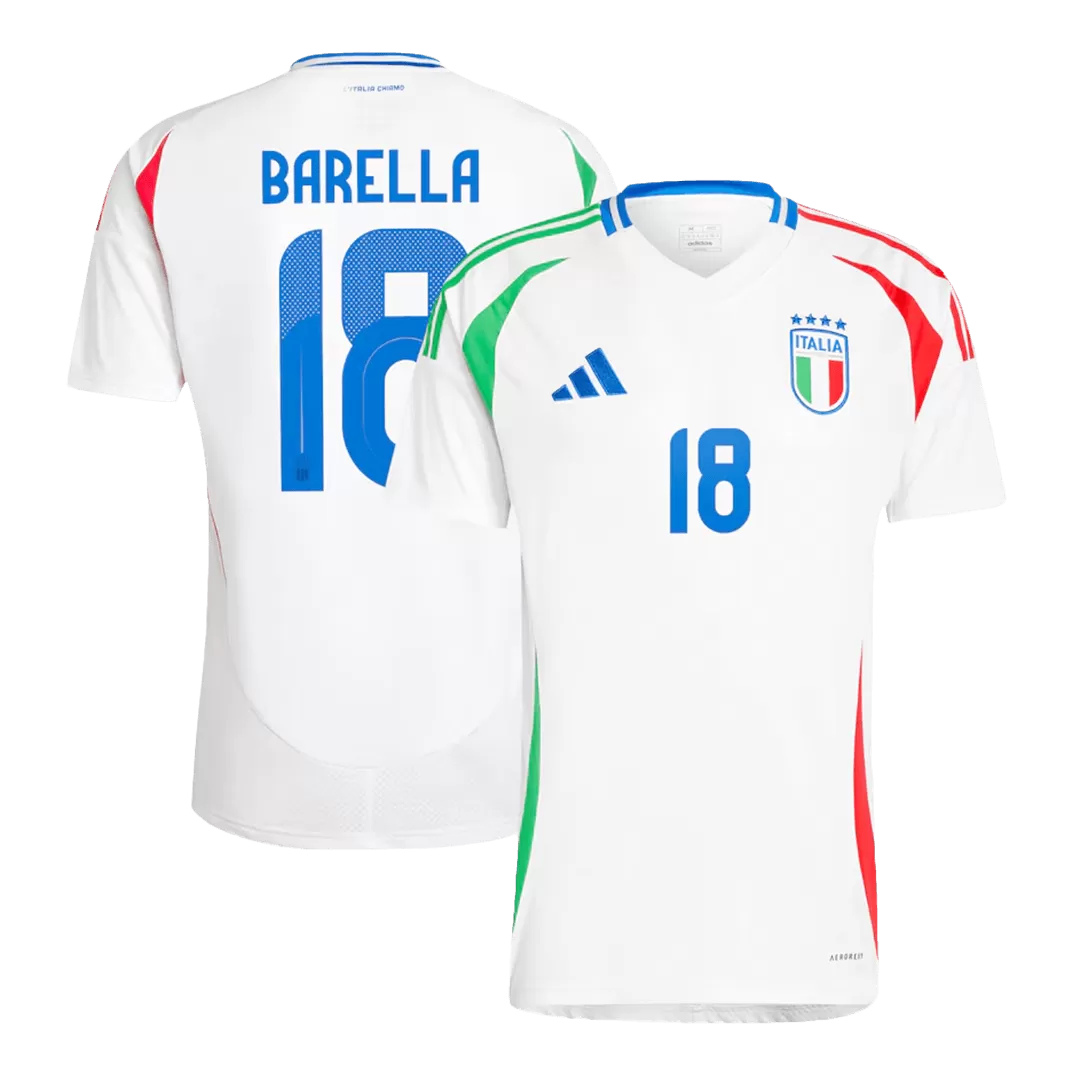 BARELLA #18 Italy Away Soccer Jersey EURO