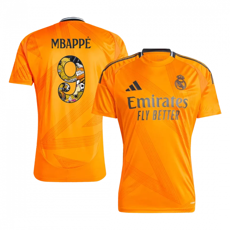 MBAPPÉ #9 Real Madrid Away Soccer Jersey - Bear Champ Font