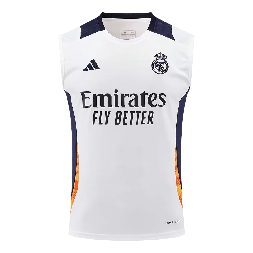Real Madrid Pre-Match Sleeveless Top White