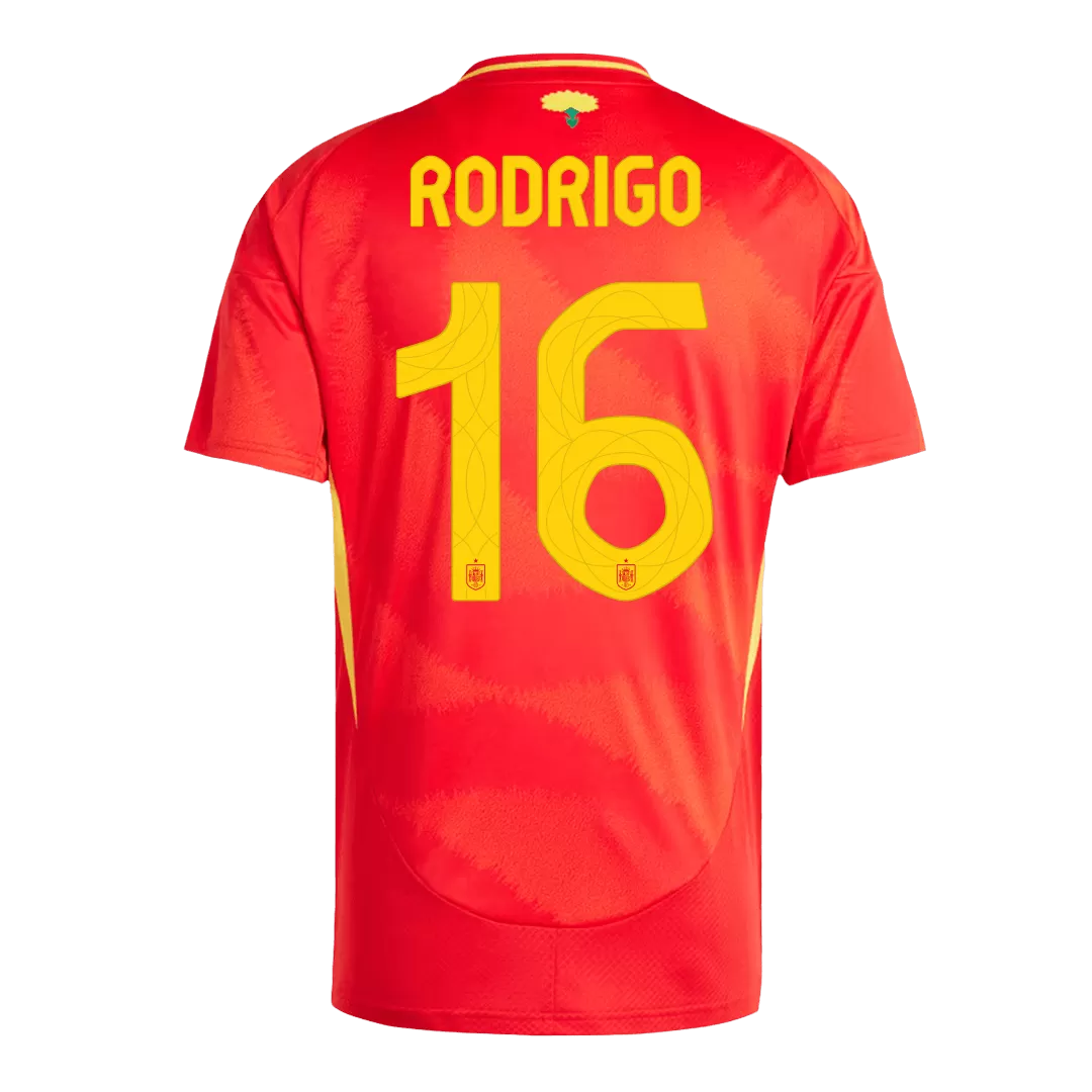 RODRIGO #16 Spain Home Soccer Jersey EURO - Image 3