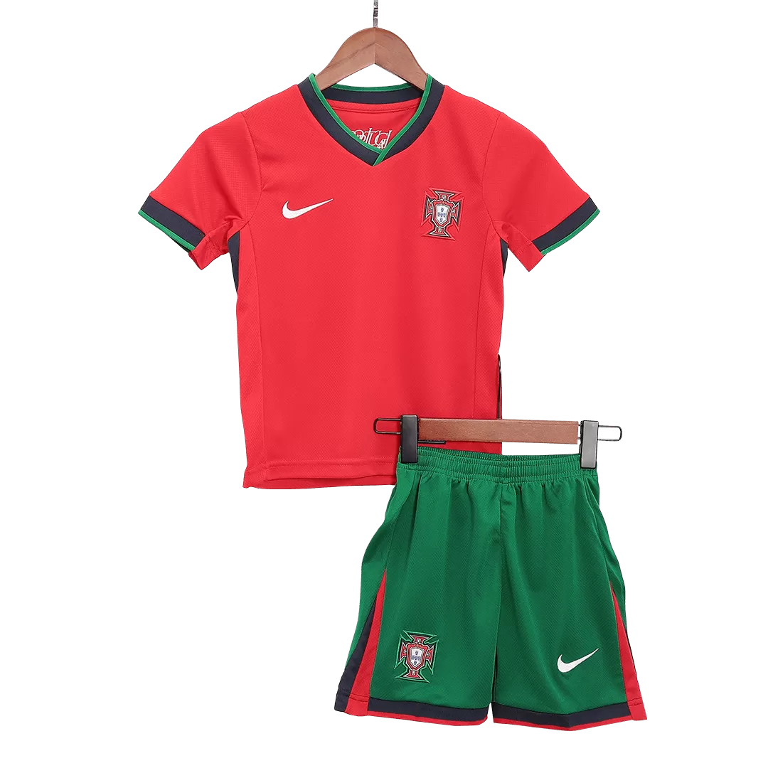 Portugal Home Kids Soccer Jerseys Full Kit EURO - Image 3