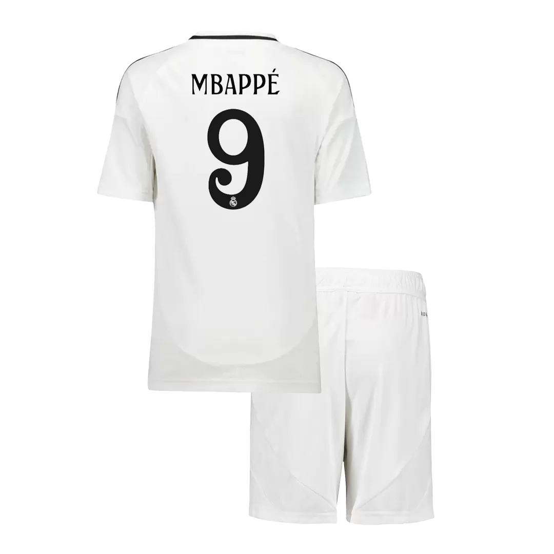 MBAPPÉ #9 Real Madrid Home Kids Soccer Jerseys Kit