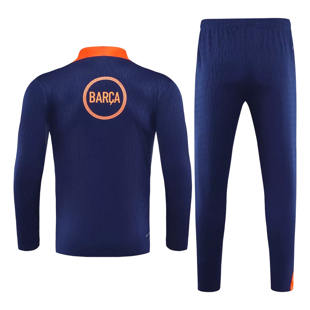 Barcelona 1/4 Zip Tracksuit 2025/26 Kids Black&Orange - Image 2