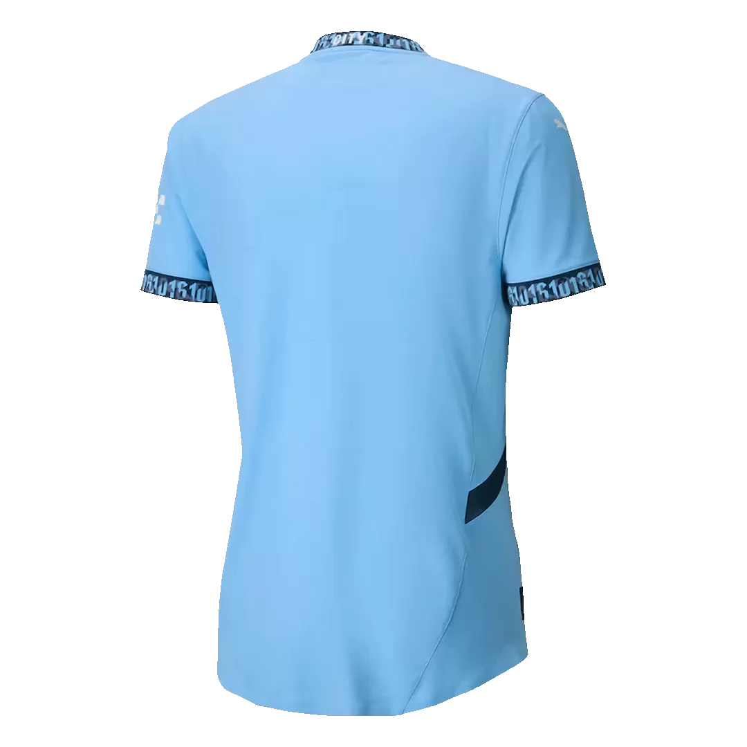Manchester City Home Authentic Soccer Jersey - Image 2