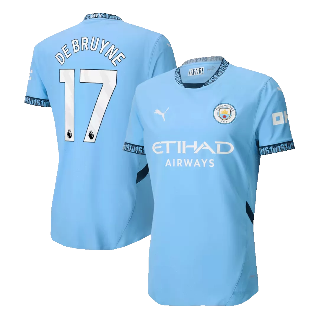 DE BRUYNE #17 Manchester City Home Authentic Soccer Jersey