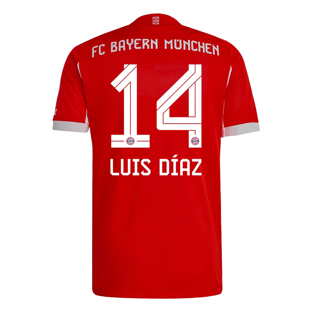 LUIS DÍAZ #14 Bayern Munich Home Authentic Soccer Jersey 2025/26 - Image 3