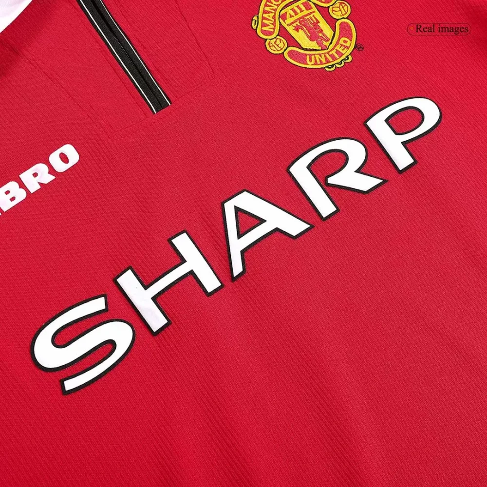 Vintage Soccer Jersey Manchester United Home Long Sleeve 1998/99 - Image 6