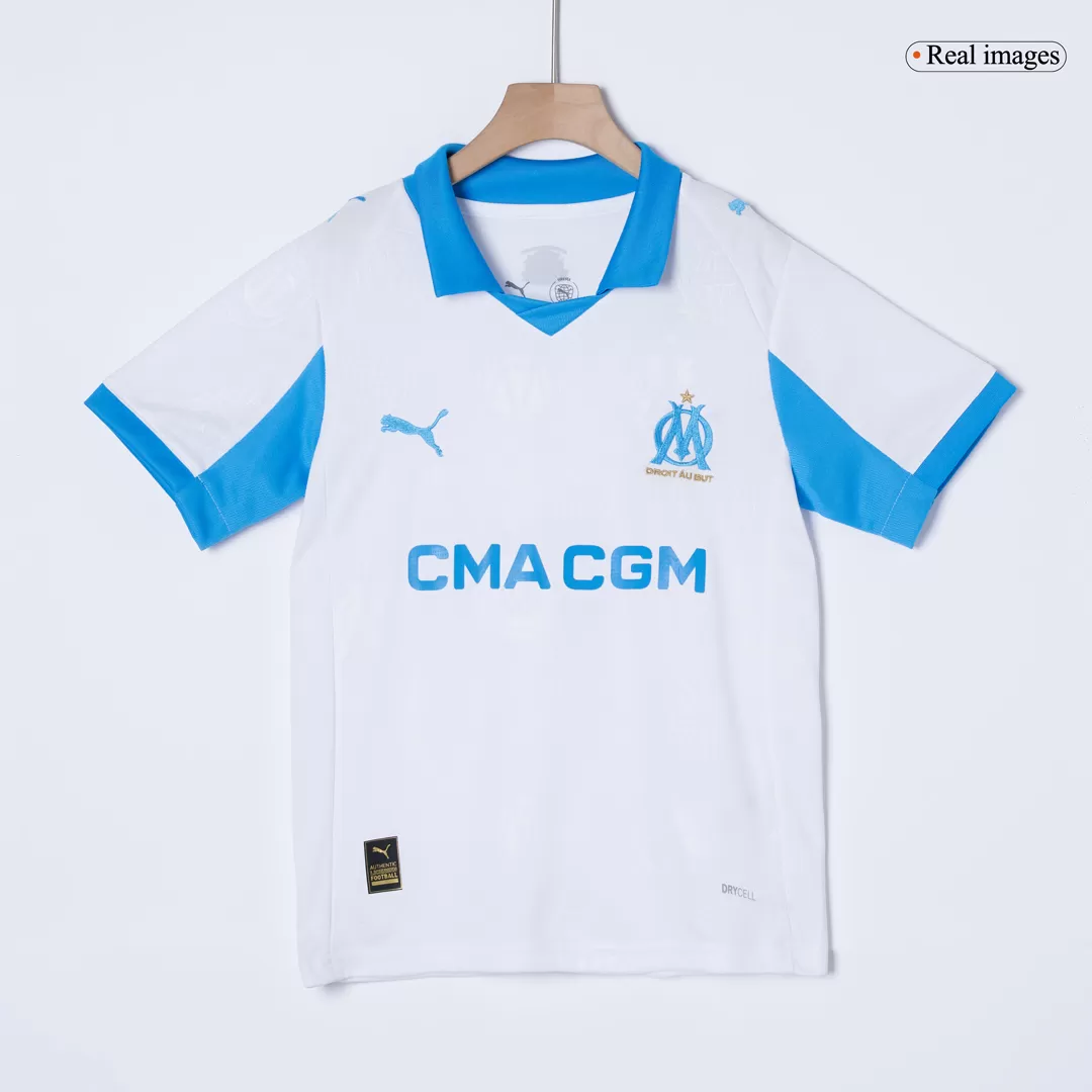 Marseille Home Kids Soccer Jerseys Kit 2025/26 - Image 4