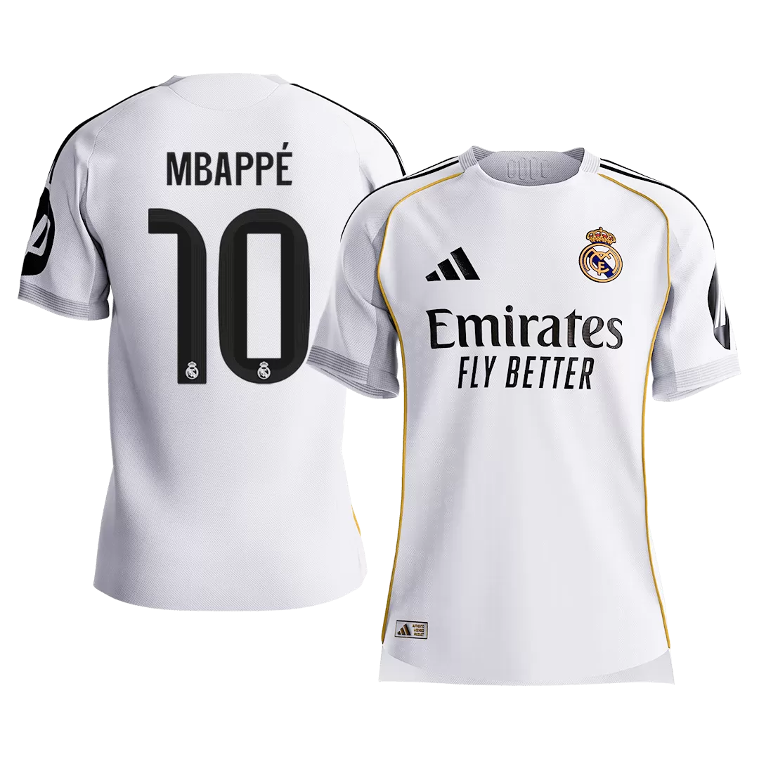 MBAPPÉ #10 Real Madrid Home Authentic Soccer Jersey 2025/26
