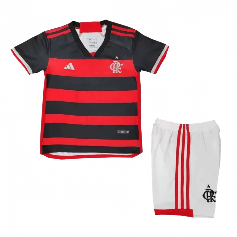 CR Flamengo Home Kids Soccer Jerseys Kit