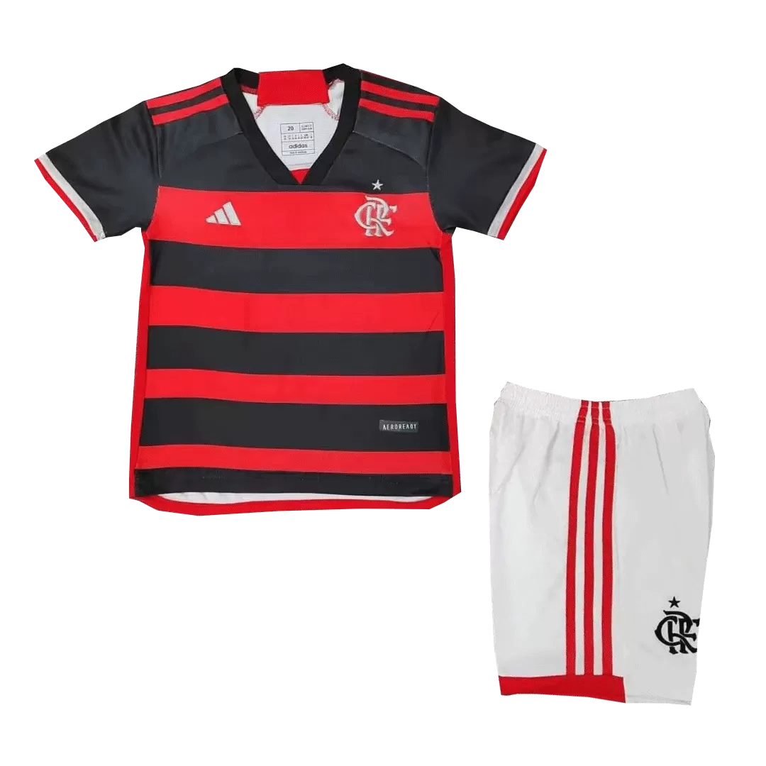 CR Flamengo Home Kids Soccer Jerseys Kit