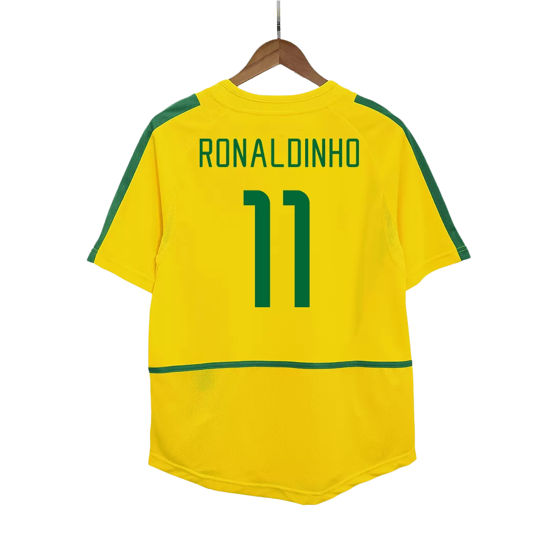 Vintage Soccer Jersey RONALDINHO #11 Brazil Home 2002/03