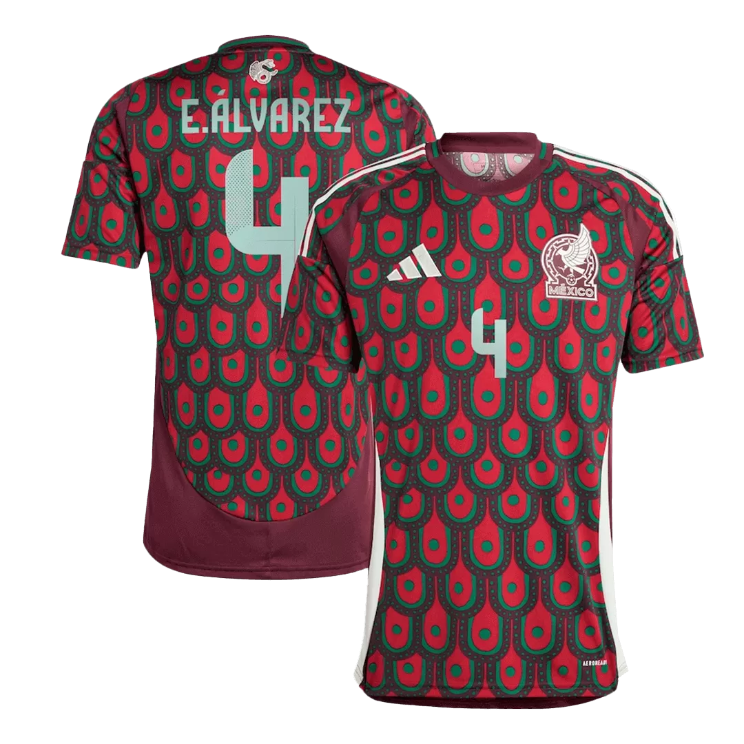 E.ÁLVAREZ #4 Mexico Home Soccer Jersey Copa America