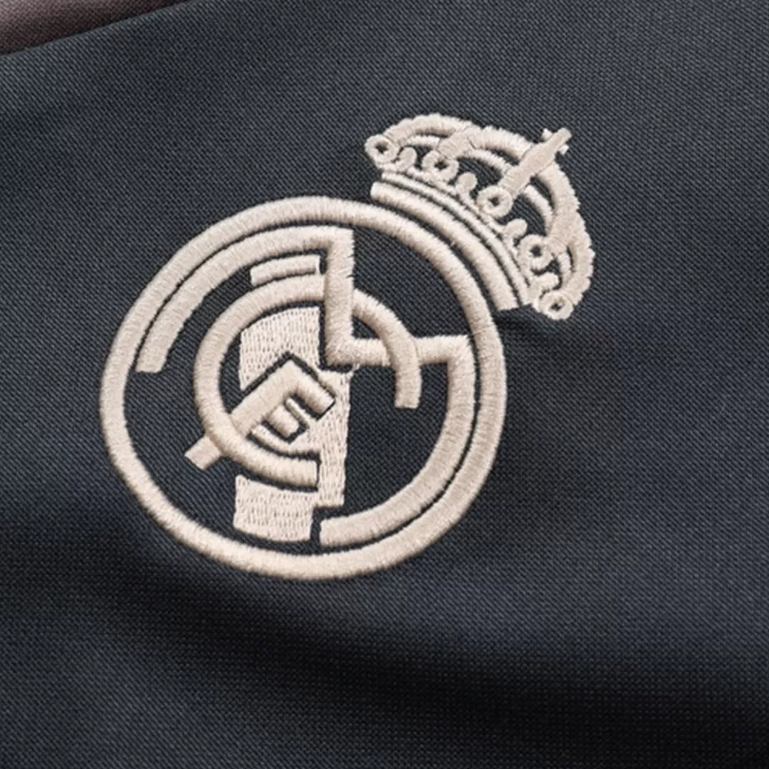 Real Madrid 1/4 Zip Tracksuit Gray - Image 18