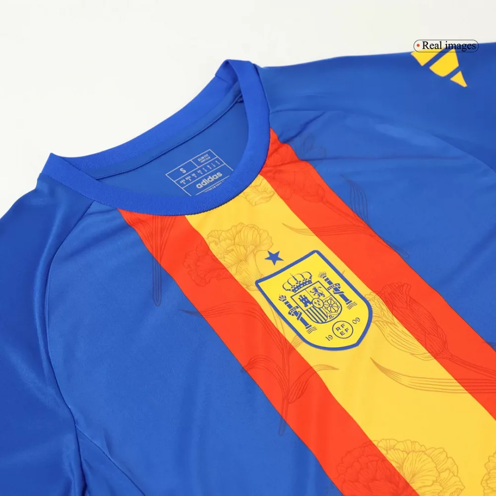 Spain Pre-Match Soccer Jersey EURO Blue - Image 7