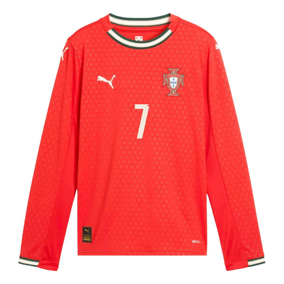 RONALDO #7 Portugal Home Long Sleeve Soccer Jersey 2025 - Image 2
