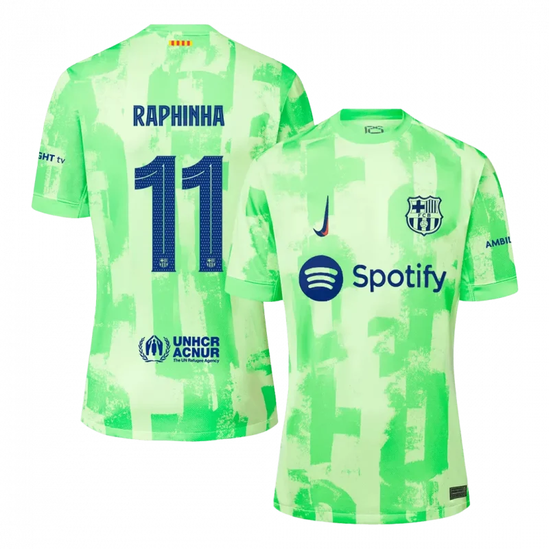 RAPHINHA #11 Barcelona Third Away Soccer Jersey- UCL