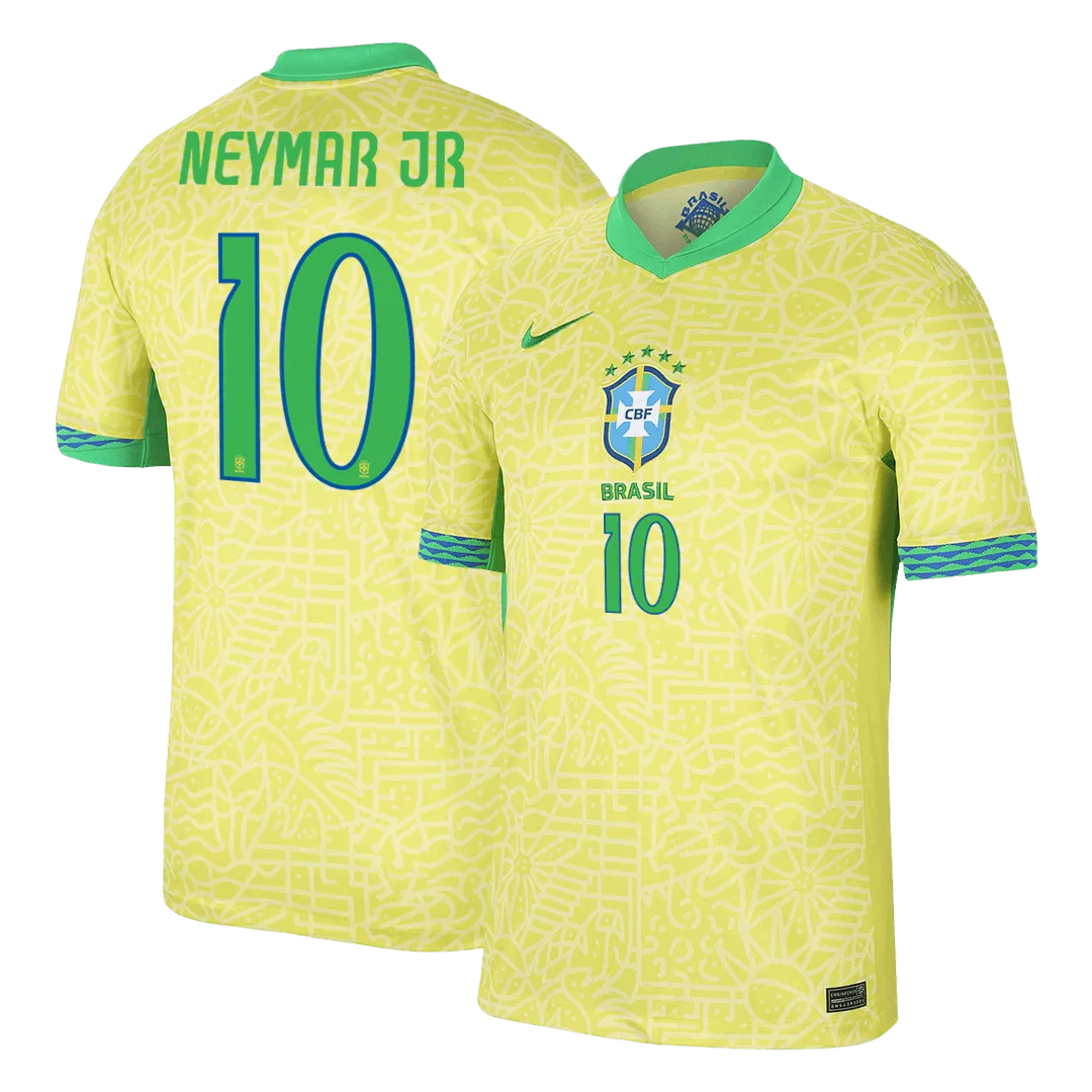 NEYMAR JR #10 Brazil Home Soccer Jersey