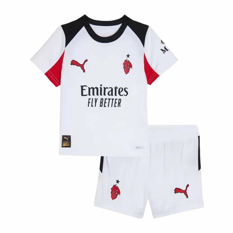 AC Milan Away Kids Soccer Jerseys Kit 2025/26