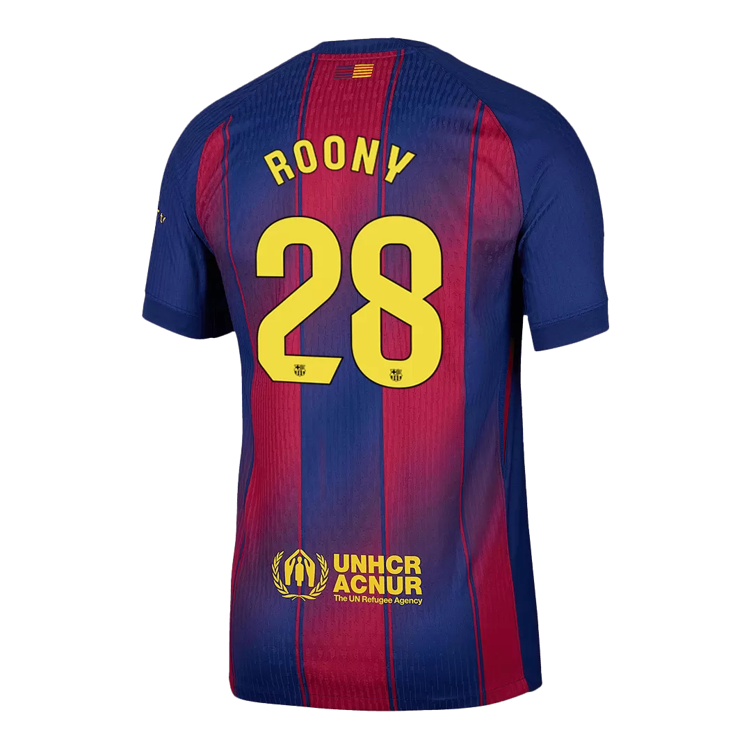 ROONY #28 Barcelona Home Player Version Jersey 2025/26 - Image 3