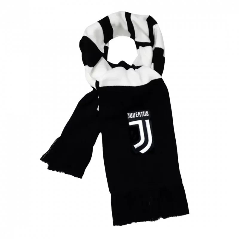 Juventus Soccer knitting Scarf Black&White
