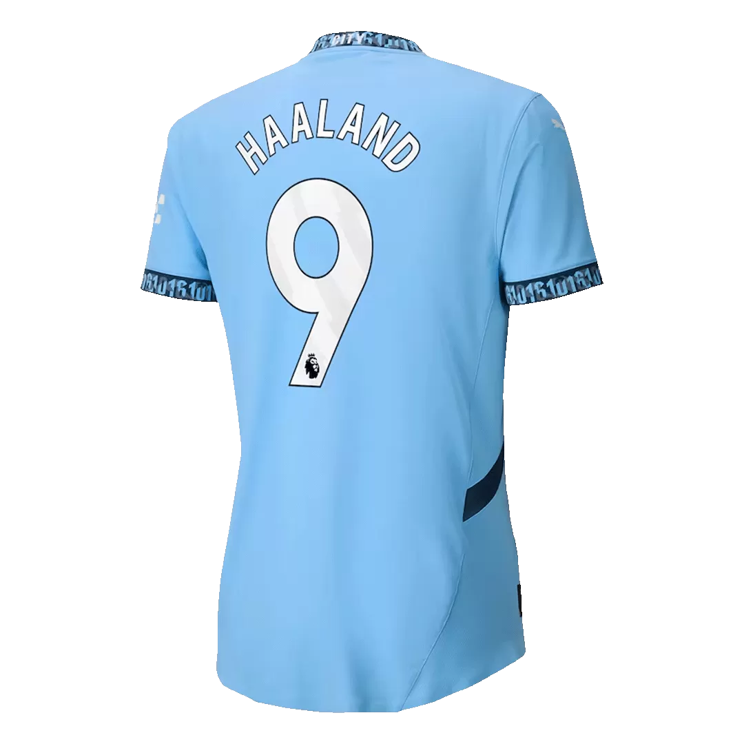 HAALAND #9 Manchester City Home Authentic Soccer Jersey - Image 3