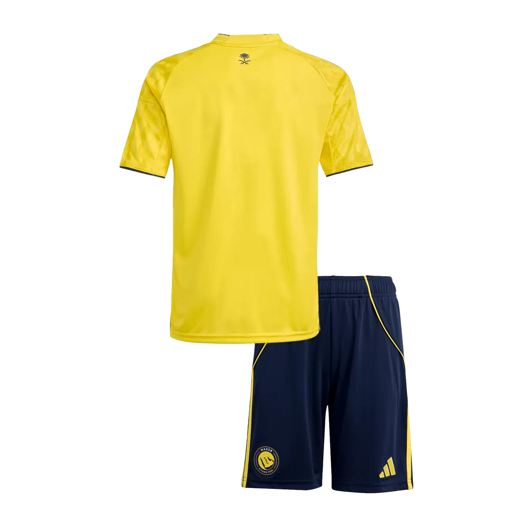Al Nassr Home Kids Soccer Jerseys Kit 2025/26 - Image 2