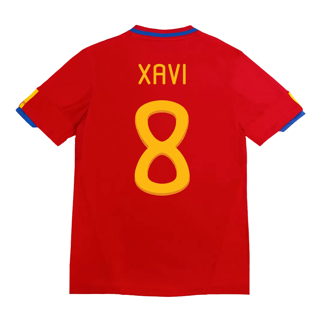 Vintage Soccer Jersey XAVI #8 Spain Home 2010