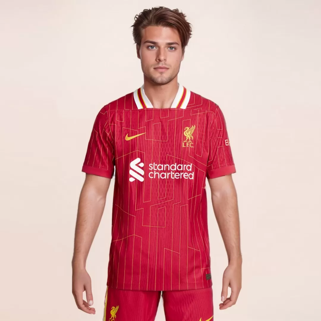 Liverpool Home Authentic Soccer Jersey - Image 3