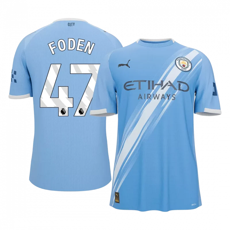 FODEN #47 Manchester City Home Soccer Jersey 2025/26