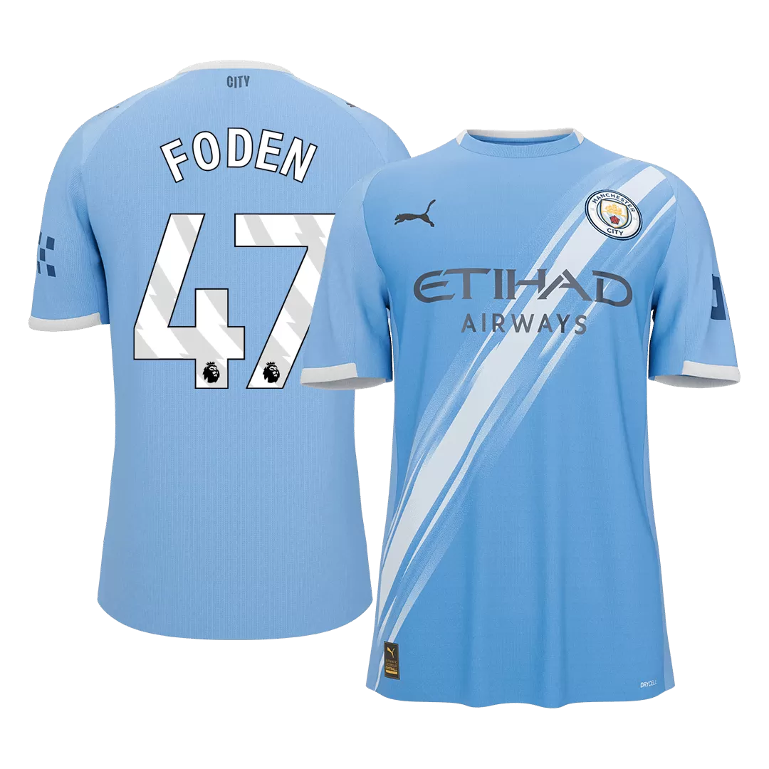 FODEN #47 Manchester City Home Soccer Jersey 2025/26