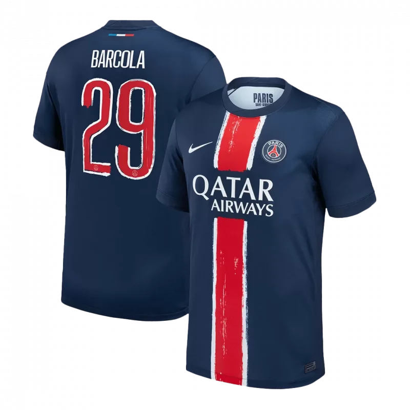 BARCOLA #29 PSG Home Soccer Jersey -UCL