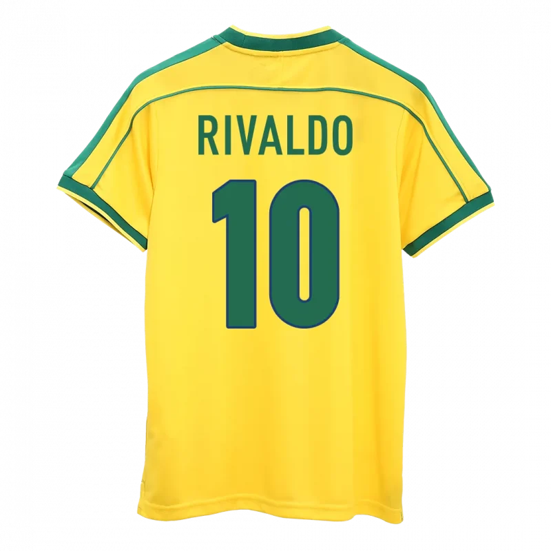 Vintage Soccer Jersey RIVALDO #10 Brazil Home 1998
