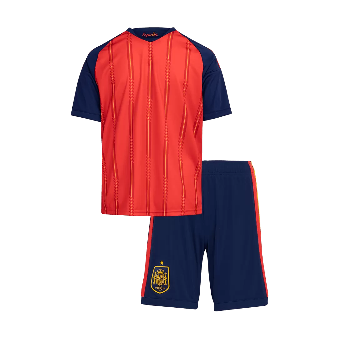 Spain Home World Cup Kids Soccer Jerseys Kit 2026 - Image 2