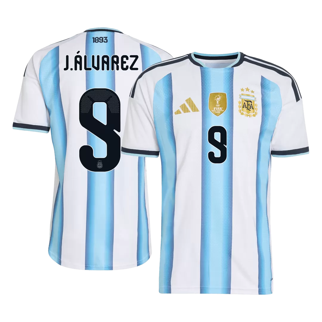 J.ÁLVAREZ #9 Argentina Home Player Version Jersey World Cup 2026