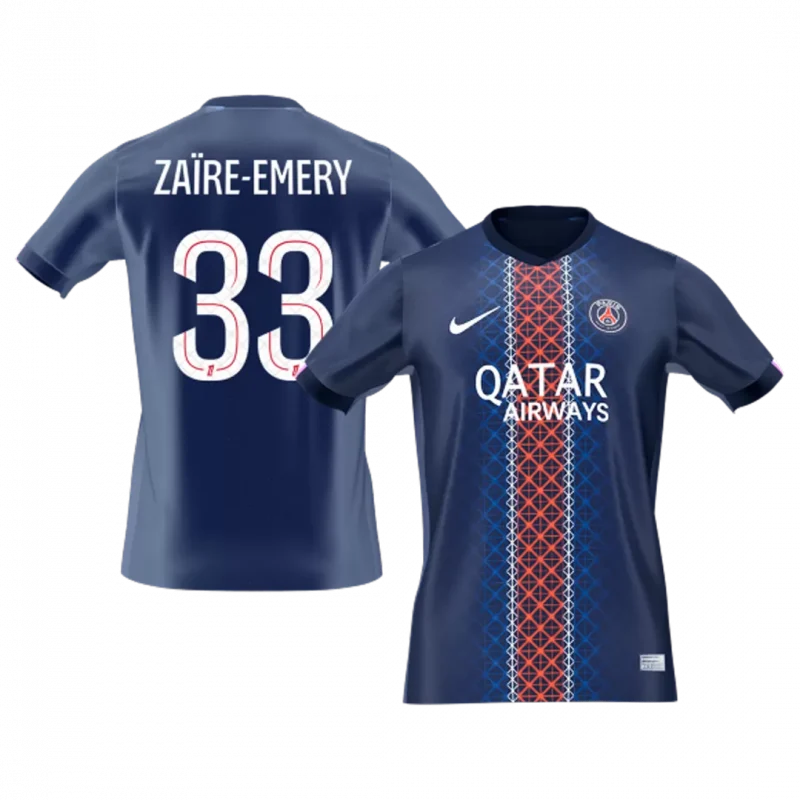 ZAïRE EMERY #33 PSG Home Soccer Jersey 2025/26
