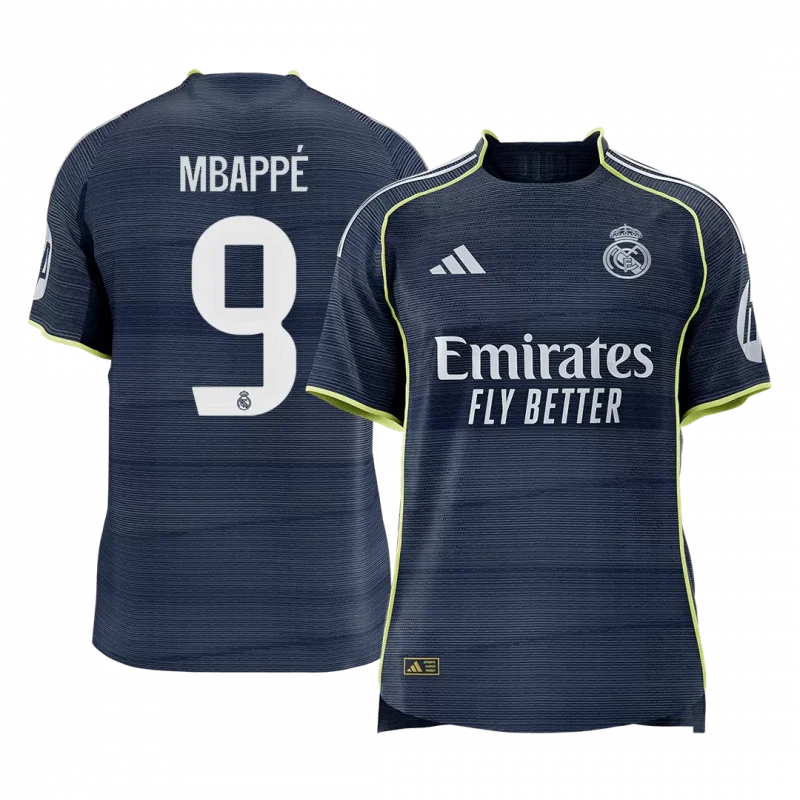 MBAPPÉ #9 Real Madrid Away Authentic Soccer Jersey 2025/26