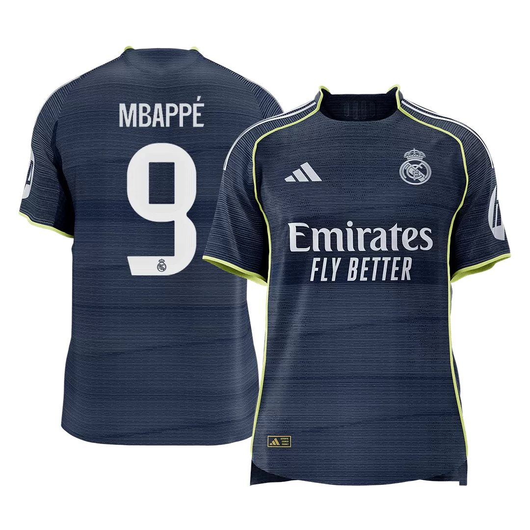 MBAPPÉ #9 Real Madrid Away Authentic Soccer Jersey 2025/26