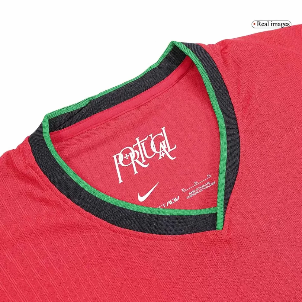 Portugal Home Authentic Soccer Jersey EURO - Image 8