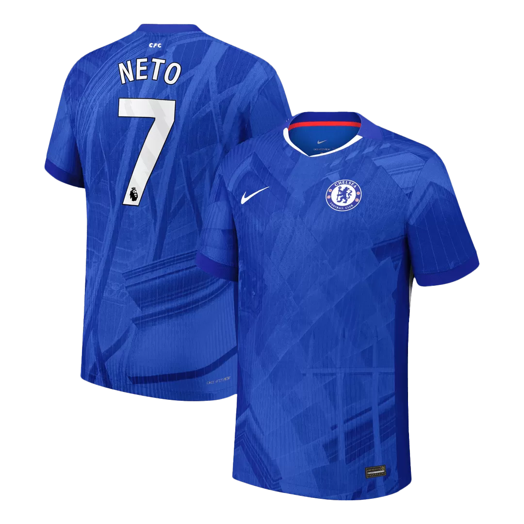 NETO #7 Chelsea Home Authentic Soccer Jersey 2025/26
