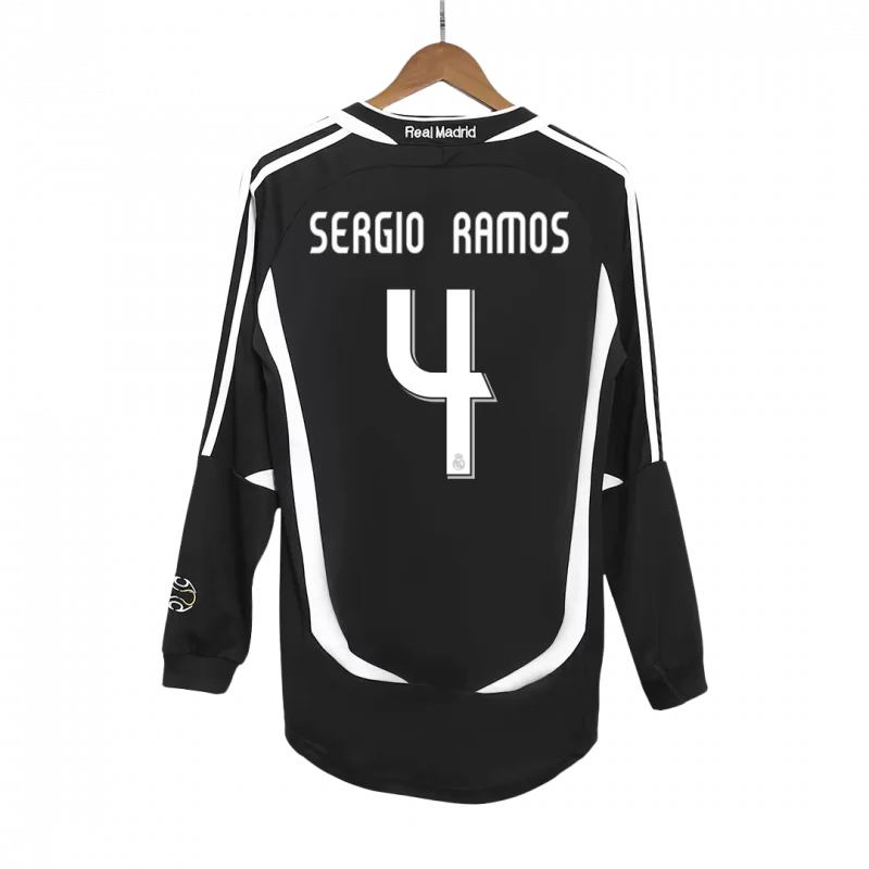 Vintage Soccer Jersey SERGIO RAMOS #4 Real Madrid Away Long Sleeve 2006/07