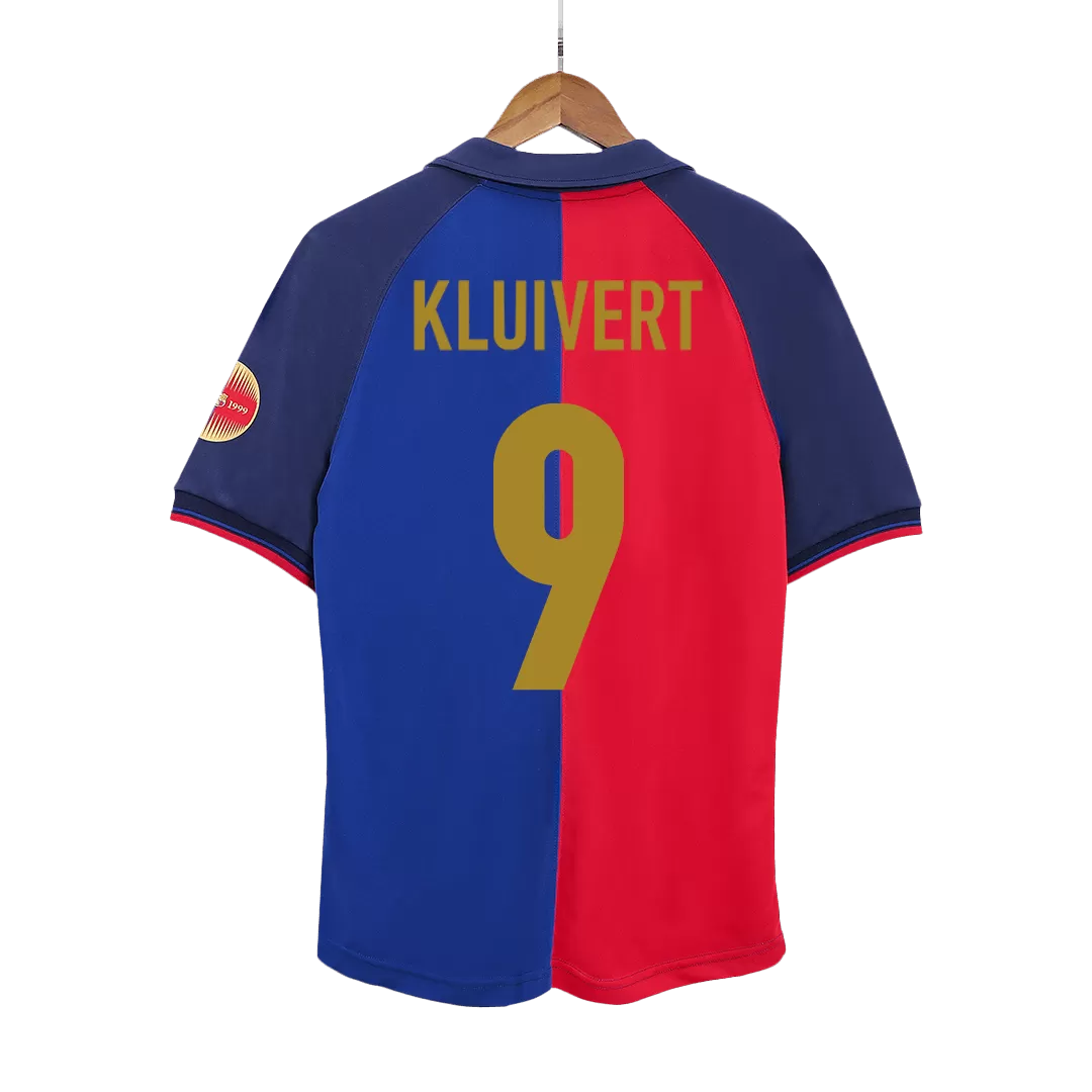 Vintage Soccer Jersey KLUIVERT #9 Barcelona Home 1999/00 - 100th Anniversary
