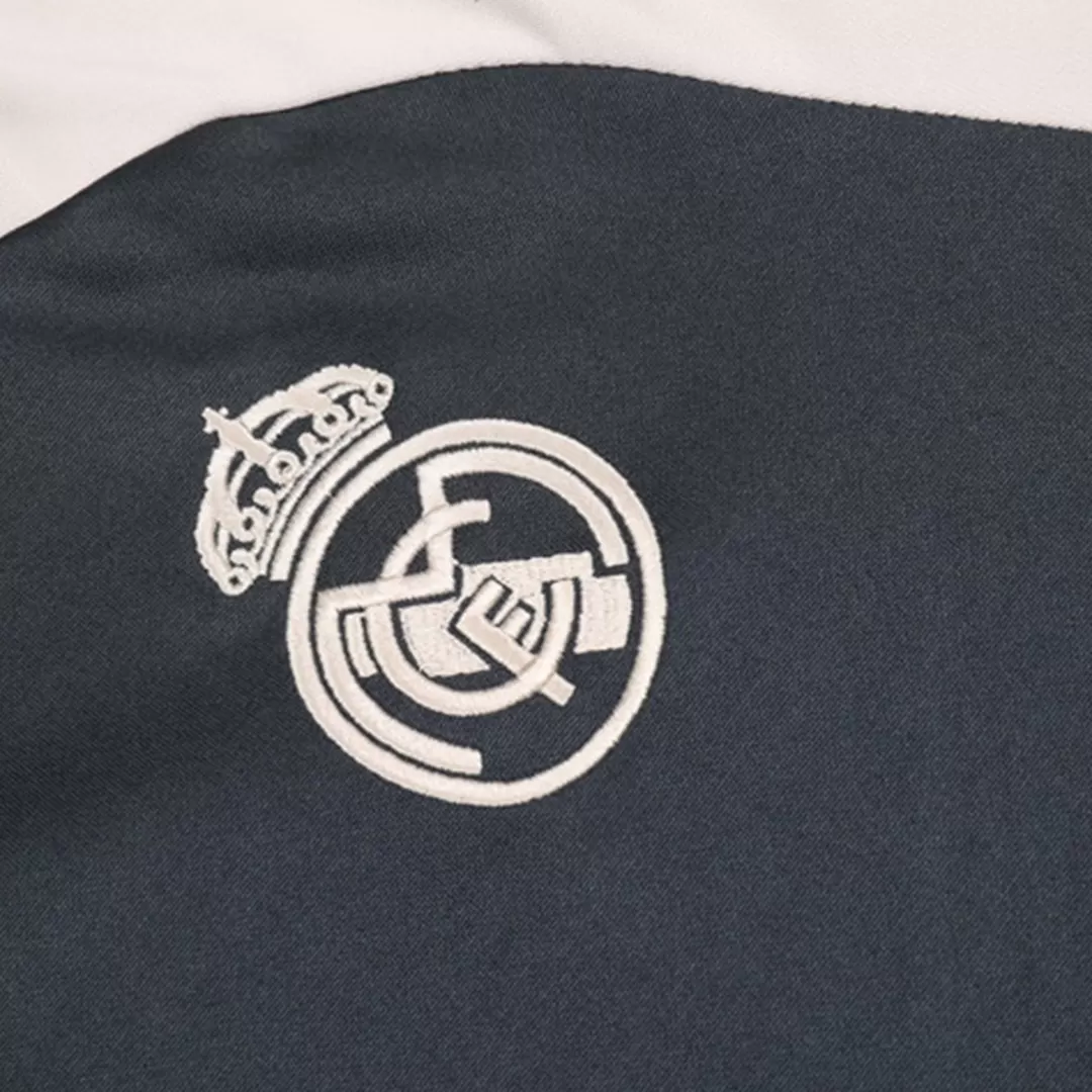 Real Madrid 1/4 Zip Tracksuit Gray - Image 8