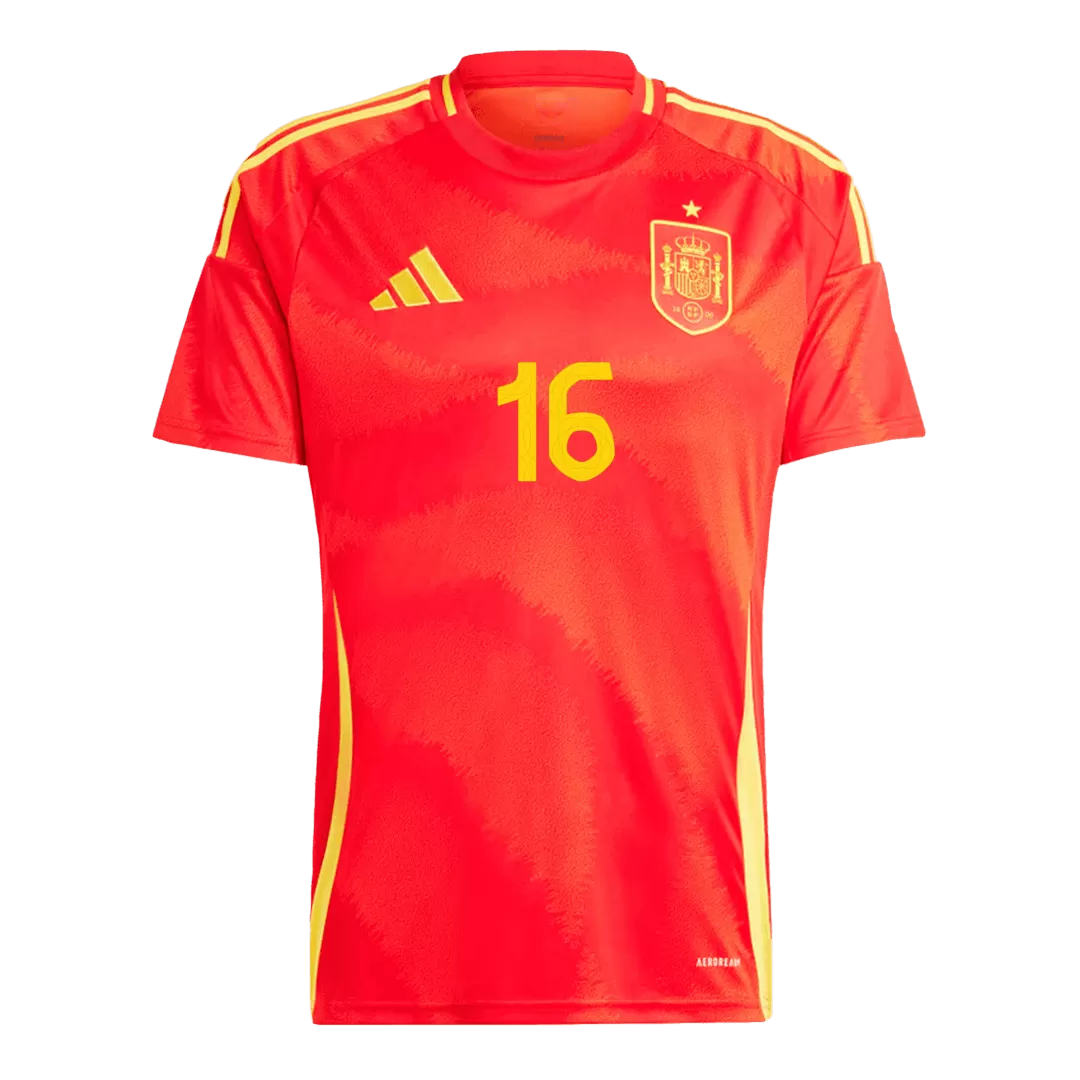 RODRIGO #16 Spain Home Soccer Jersey EURO - Image 2