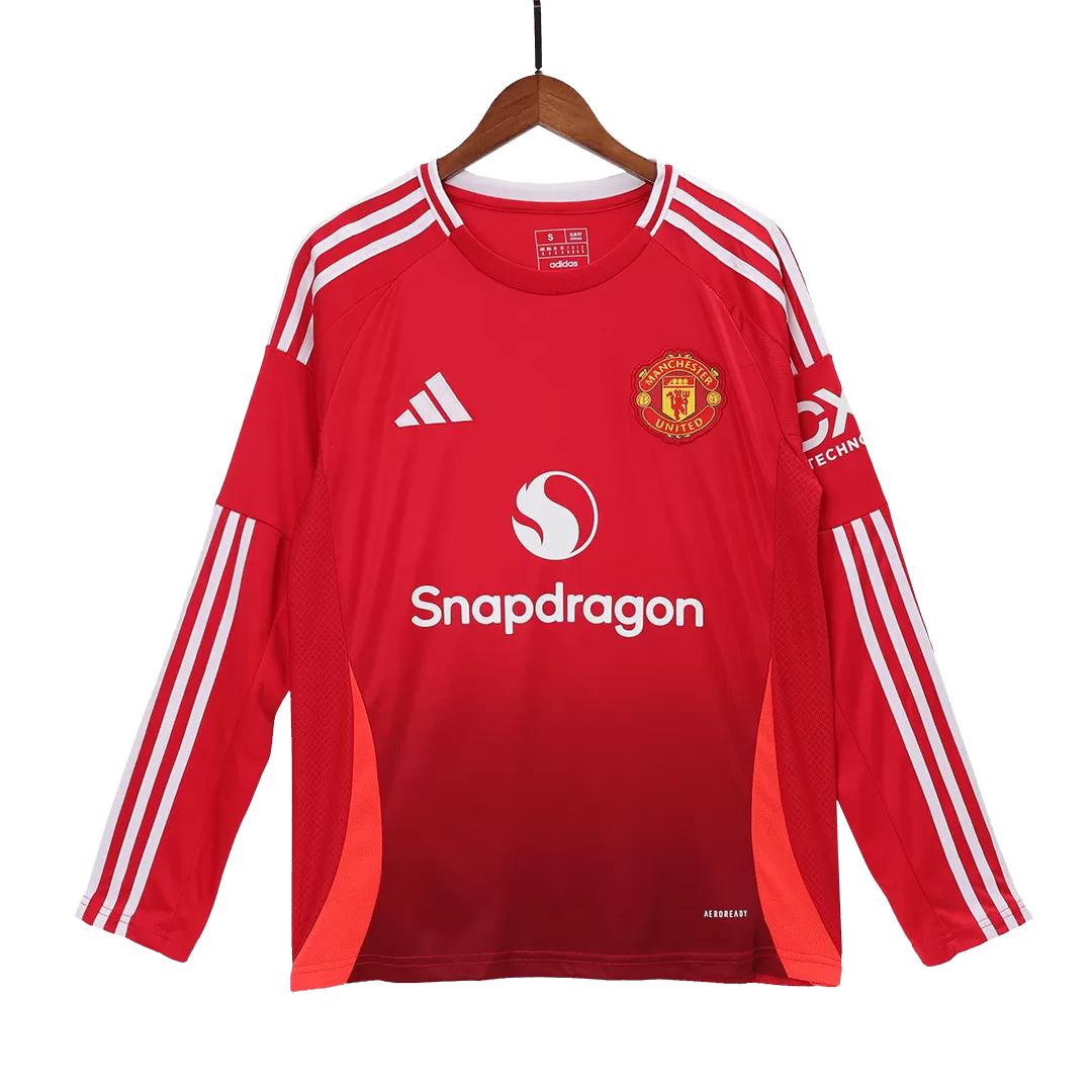 Manchester United Home Long Sleeve Jersey - Image 6