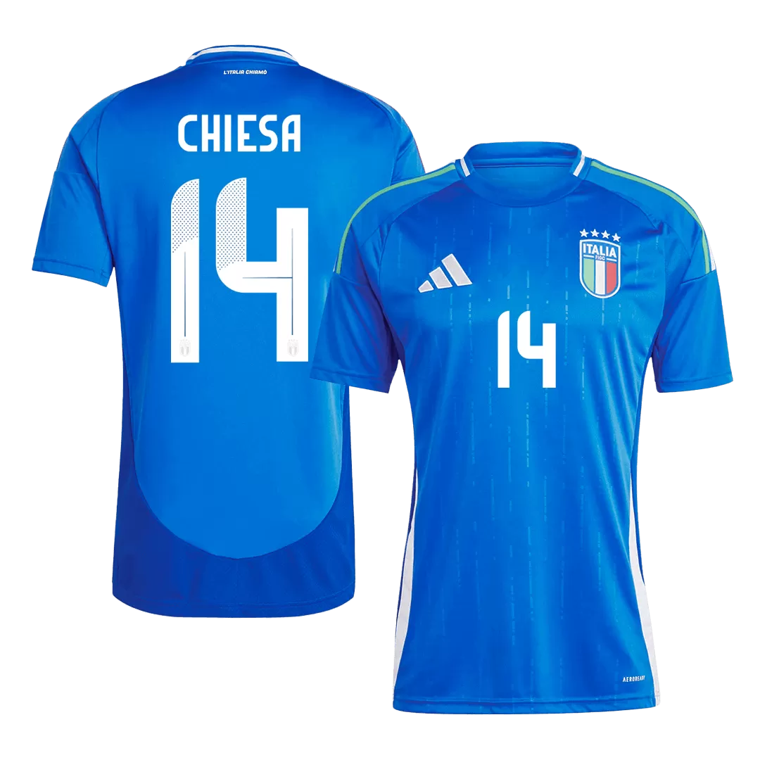 CHIESA #14 Italy Home Soccer Jersey EURO