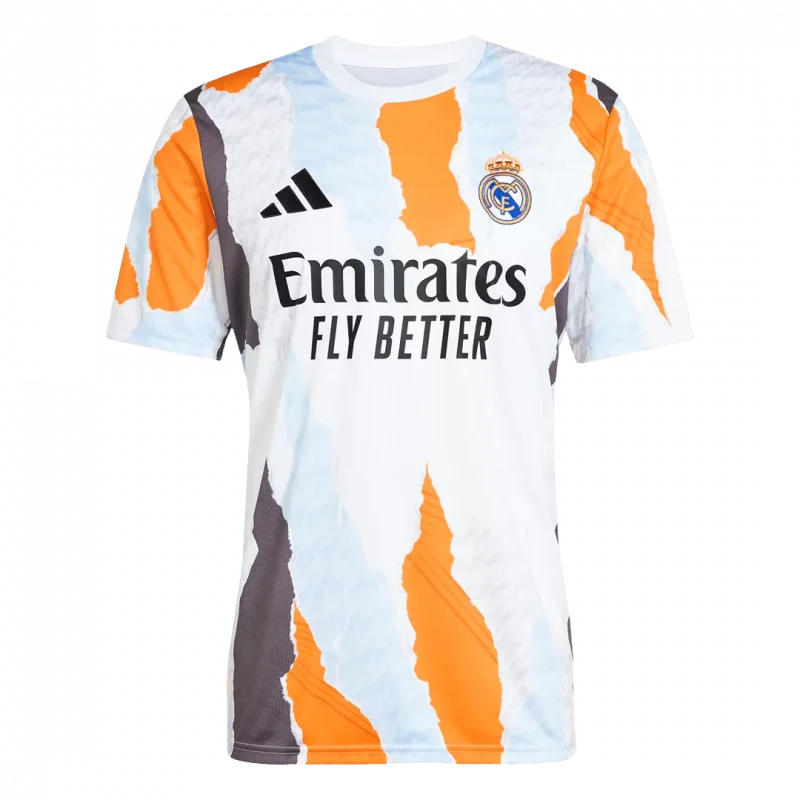 Real Madrid Pre-Match Soccer Jersey White