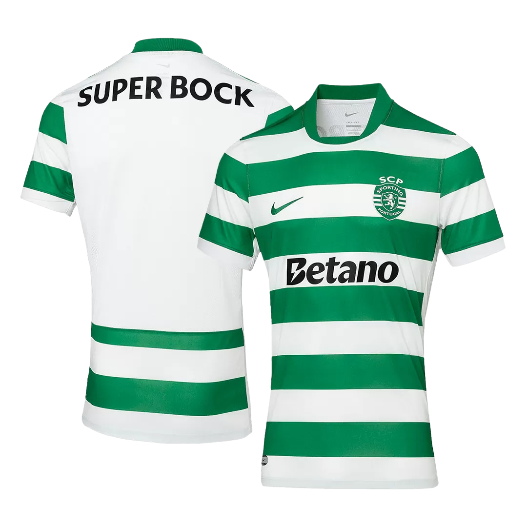 Sporting CP 2025/26 Home Soccer Jersey – Fans Version (Green & White) - Image 3