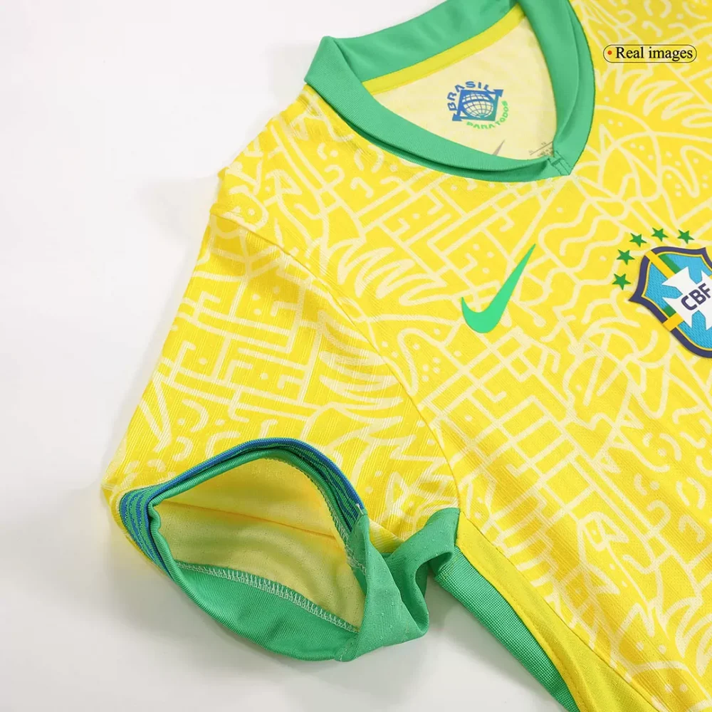 Brazil Home Authentic Soccer Jersey - Image 12