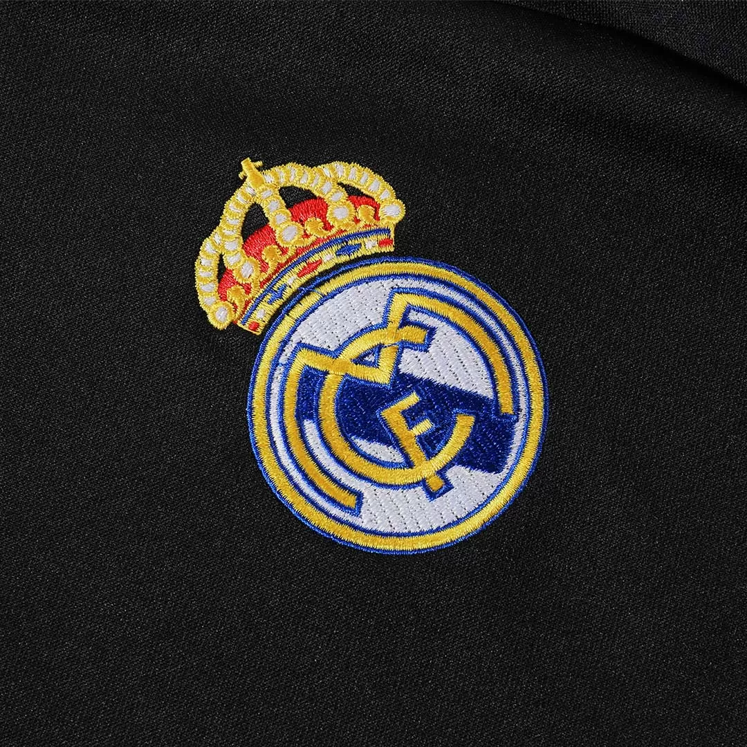 Real Madrid 1/4 Zip Tracksuit 2025/26 Kids Black - Image 8